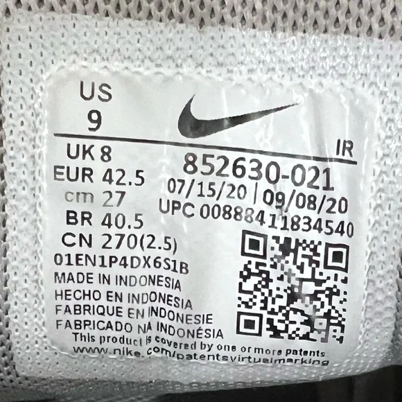 Nike Air Max Plus TN Wolf Grey Lace Up Men's Sneakers Size 9 - Picture 11 of 11